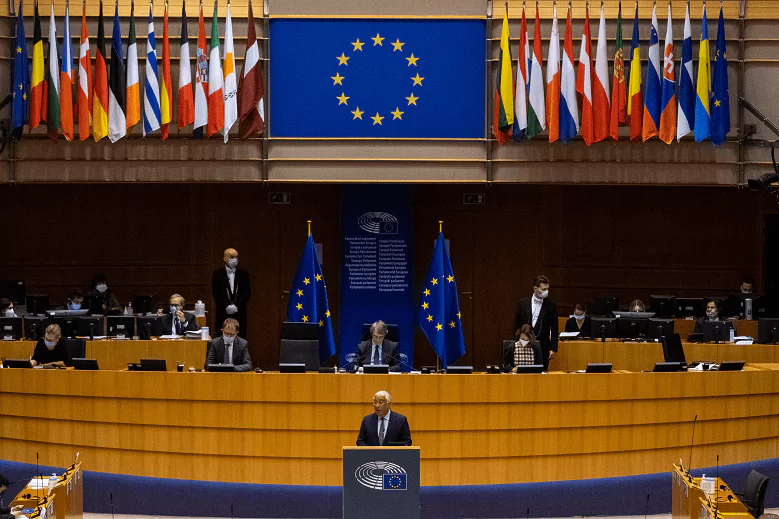 Sessão de parlamento da União Europeia