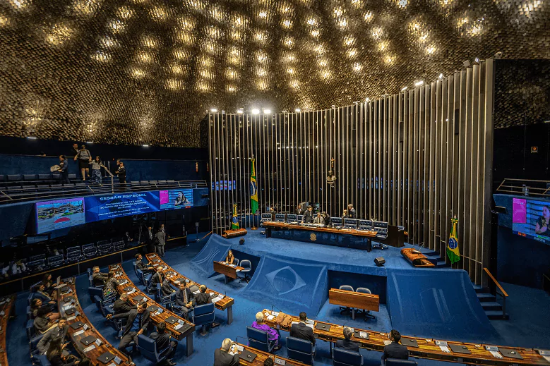 Sessão parlamentar no Congresso Nacional