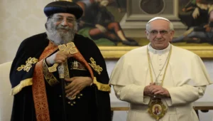 Representantes das igrejas Ortodoxa e Católica em conferência